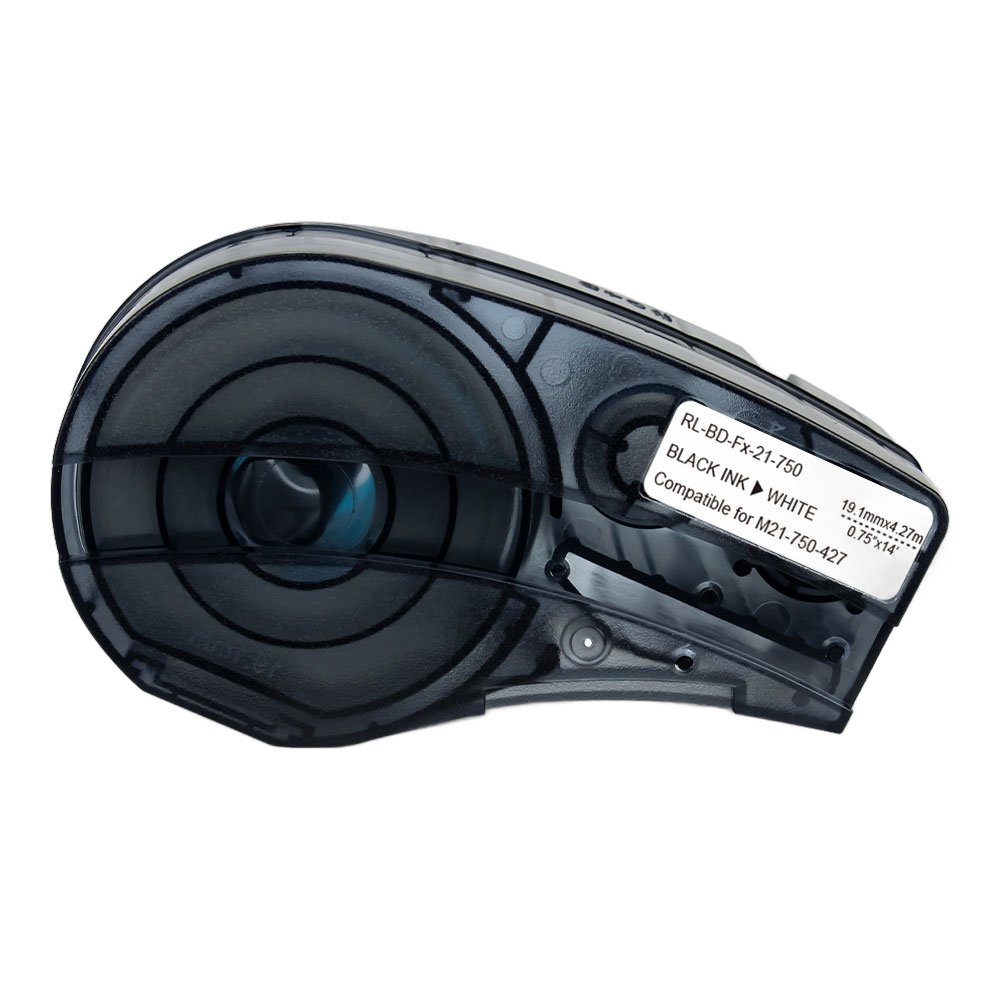 Fita Rotulador Brady M210/BMP21P Vinil Autolaminado Compativel 9,5mm Legenda X 19mm Total X 4,27m PR/BR C/ Chip - Imagem 2