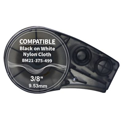 Fita Rotulador Brady BMP21 Nylon Cola Forte Compatível 9,5mmx4,9m PR/BR