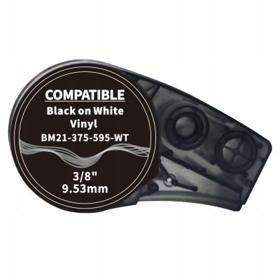 Fita Rotulador Brady BMP21 Vinil Compatível 9,5mmx6,4m PR/BR