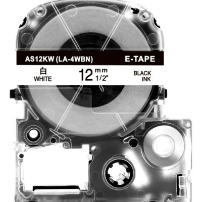 Fita Rotulador Epson Compatível 12mmx8m PR/BR