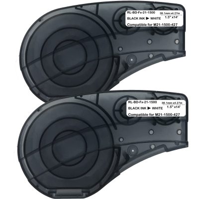 *3un Fita Rotulador M210 Vinil Autolam. Compatível 12mmx4,27m PR/BR
