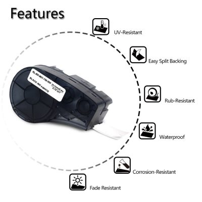 Fita Rotulador Brady M210 Vinil Compatível 19mmx6,4m C/ Chip PR/BR